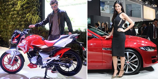 Ranbir Katrina auto expo- Facebook img